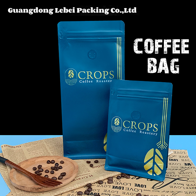 4-aluminum foil flat bottom pouch coffee packaging bag